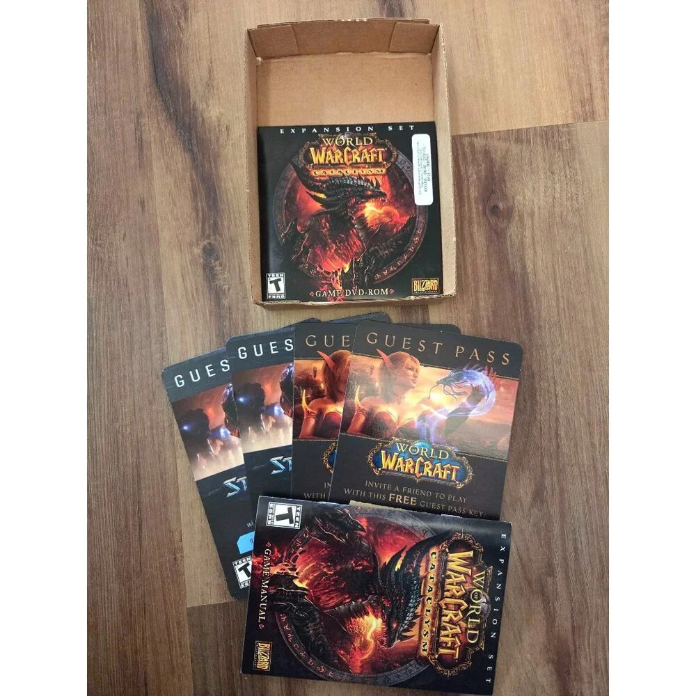 World of Warcraft: Cataclysm (Windows/Mac, 2010) Unused Guest Passes